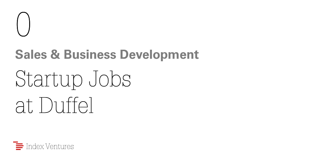 0 Sales & Business Development Startup Jobs at Duffel