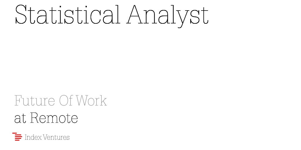 Remote: Statistical Analyst