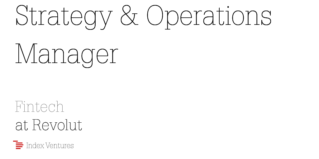 Revolut: Strategy & Operations Manager