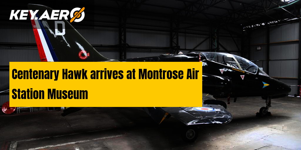 Centenary Hawk arrives at Montrose Air Station Museum