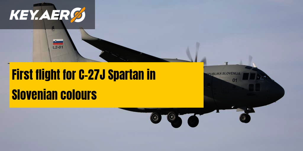 First flight for C-27J Spartan in Slovenian colours