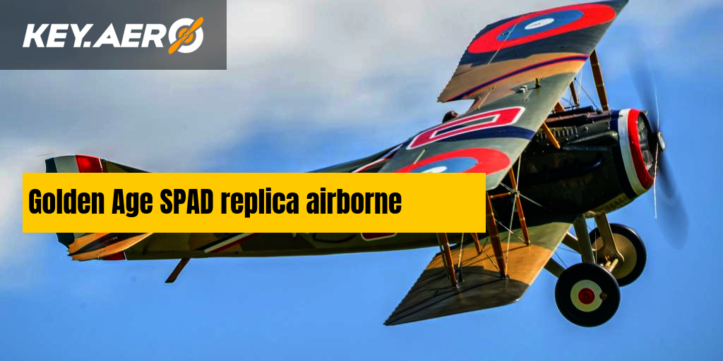 Golden Age SPAD replica airborne