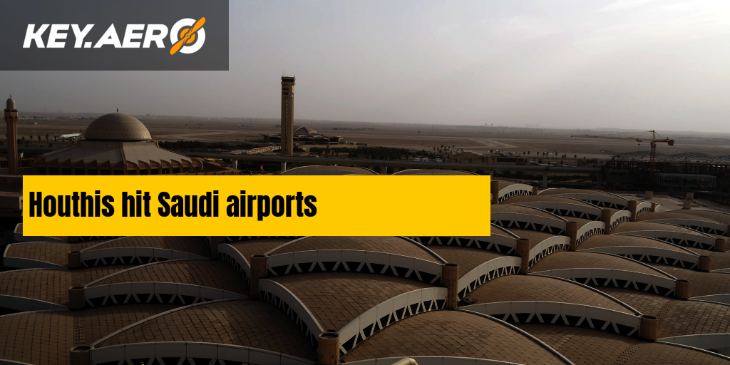 Houthis hit Saudi airports