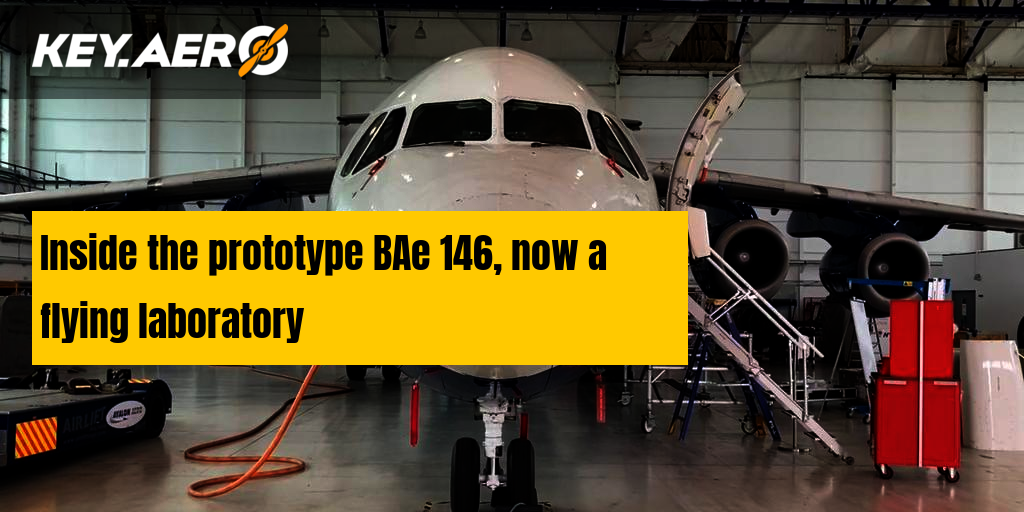 Inside the prototype BAe 146, now a flying laboratory