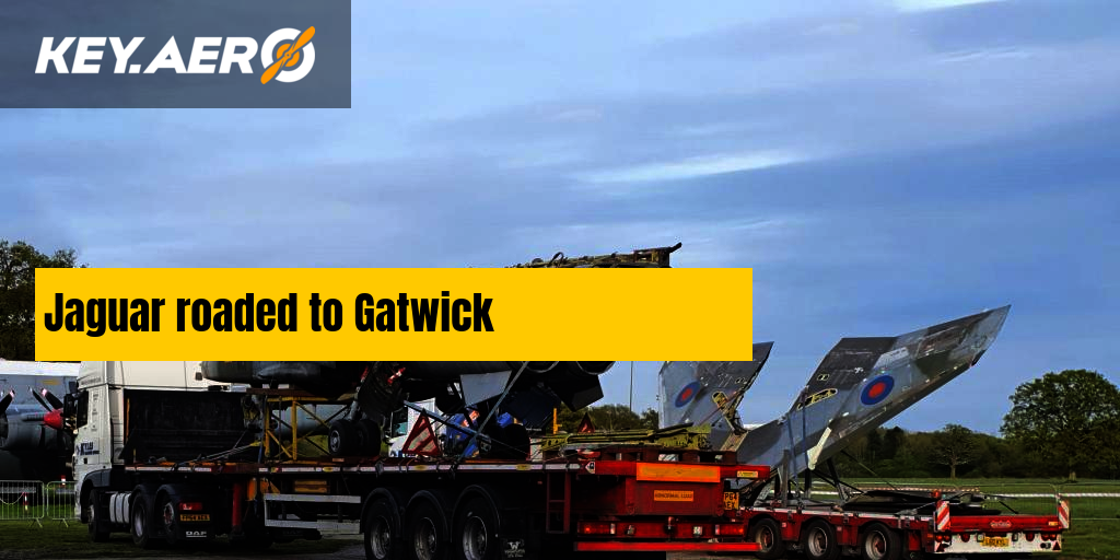 Jaguar roaded to Gatwick