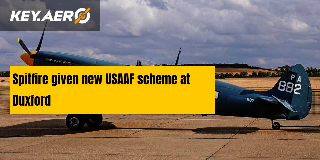 Spitfire given new USAAF scheme at Duxford