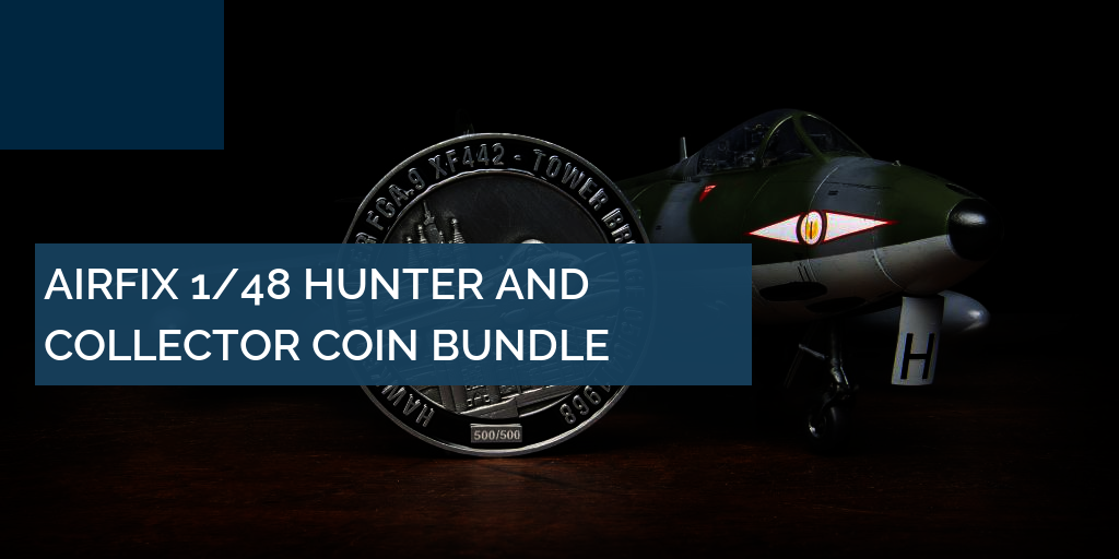 Airfix 1/48 Hawker Hunter with collector coin