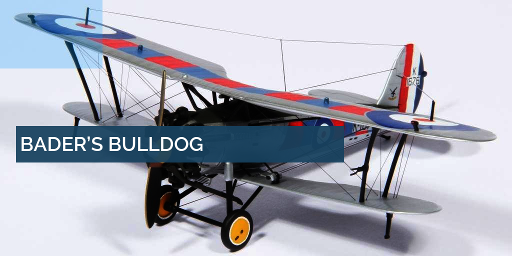 Airfix 1/72 Bristol Bulldog silver period Douglas Bader
