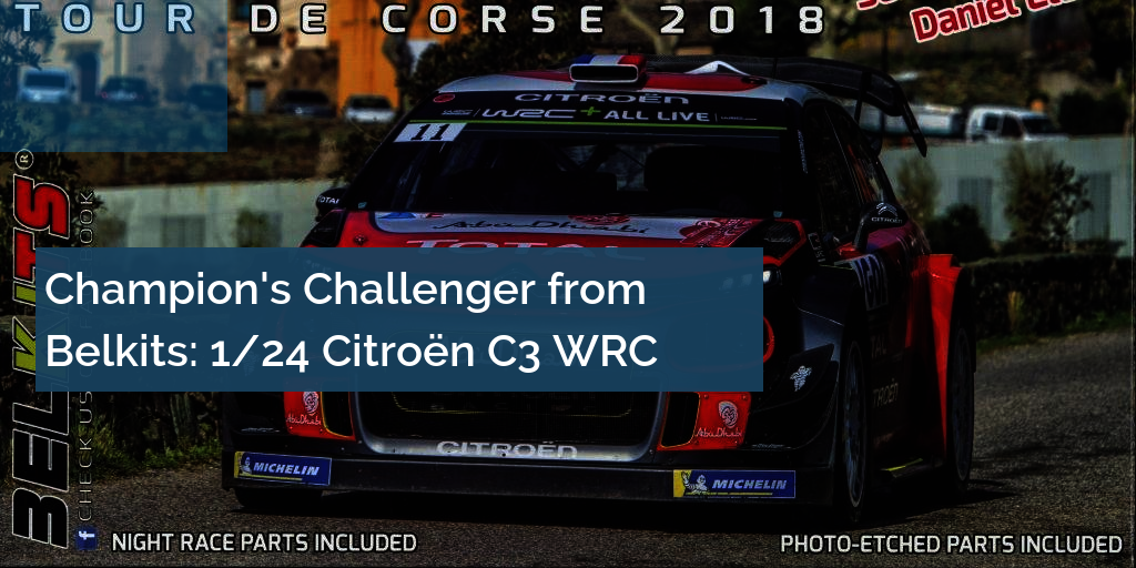 Neu Belkits Bel-017-1/24 Citroen C3 Loeb Tour de Corse 2018 