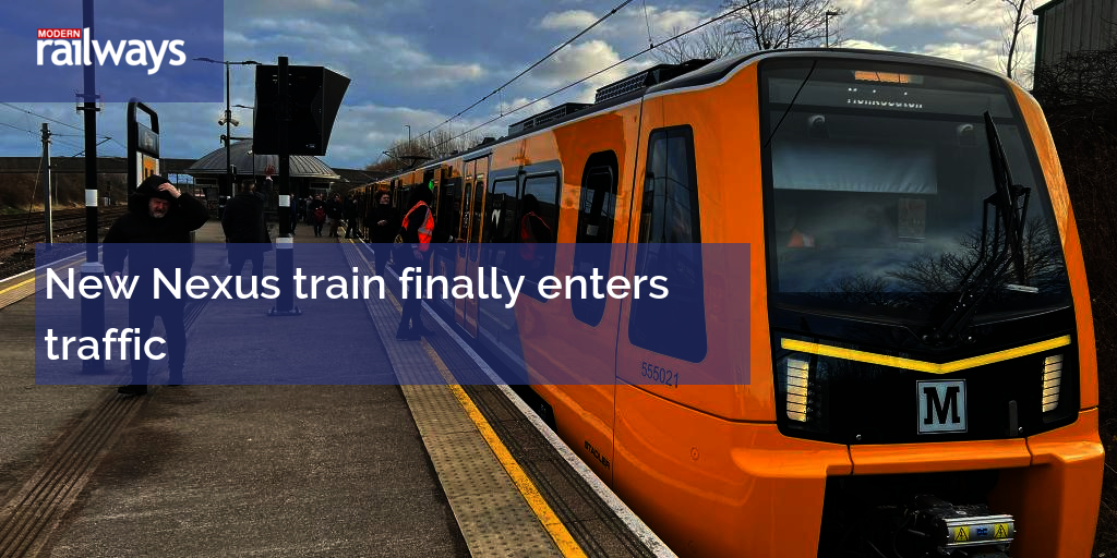 New Nexus train finally enters traffic