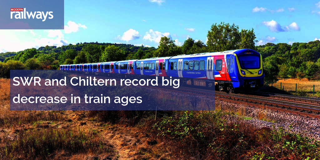 SWR and Chiltern record big decrease in train ages